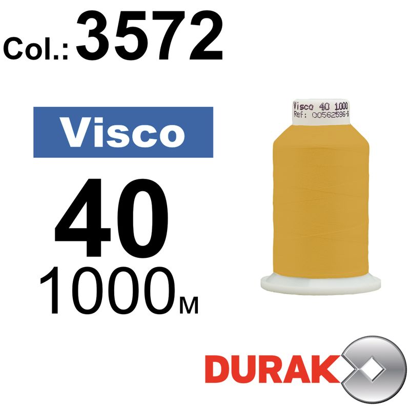 Нитки для машинной вышивки, Visco, вискоза, N40 (120D/2), длина 1000 м., цвет (3572) к2