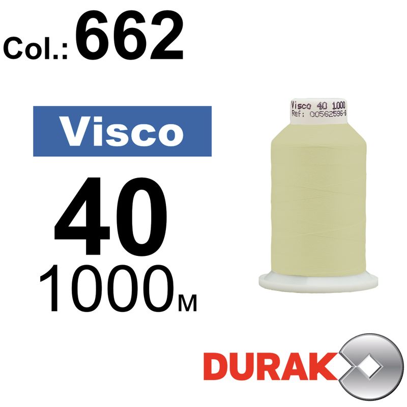 Нитки для машинной вышивки, Visco, вискоза, N40 (120D/2), длина 1000 м., цвет (0662) к2