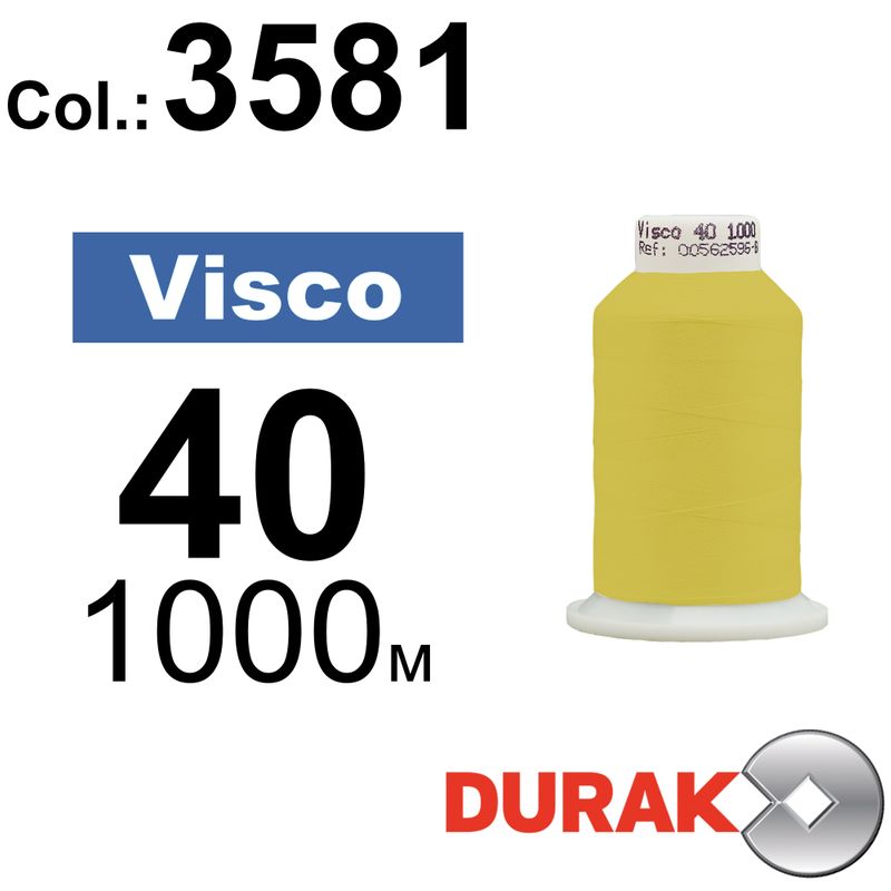 Нитки для машинной вышивки, Visco, вискоза, N40 (120D/2), длина 1000 м., цвет (3581) к2