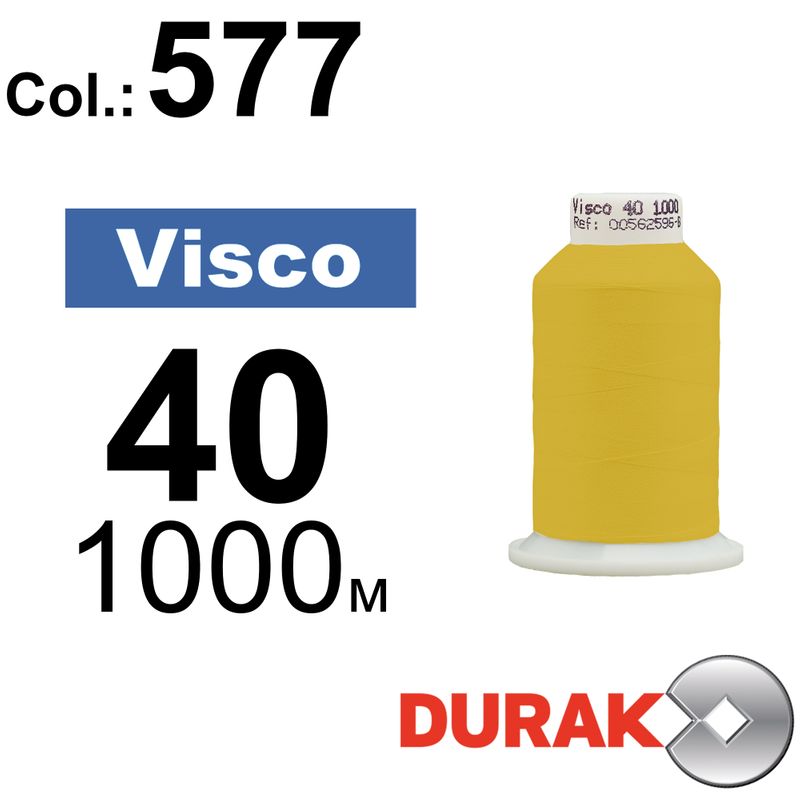 Нитки для машинной вышивки, Visco, вискоза, N40 (120D/2), длина 1000 м., цвет (0577) к2