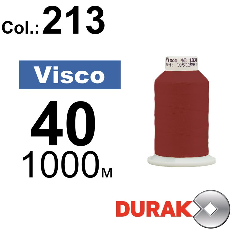 Нитки для машинной вышивки, Visco, вискоза, N40 (120D/2), длина 1000 м., цвет (0213) к3
