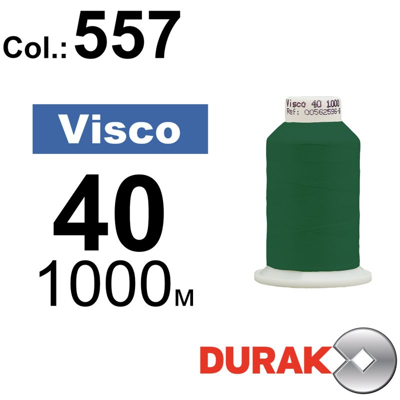 Нитки для машинной вышивки, Visco, вискоза, N40 (120D/2), длина 1000 м., цвет (0557) к4