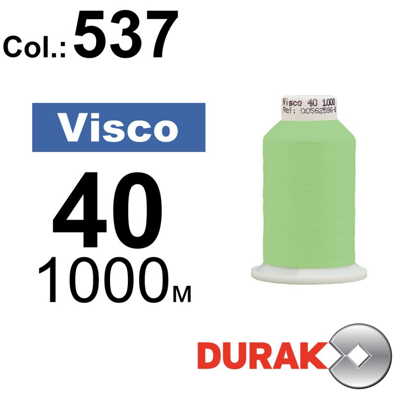 Нитки для машинной вышивки, Visco, вискоза, N40 (120D/2), длина 1000 м., цвет (0537) к4