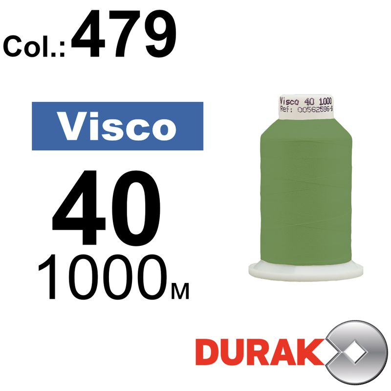Нитки для машинної вишивки, Visco, віскоза, N40 (120D/2), довжина 1000 м., колір (0479) к4