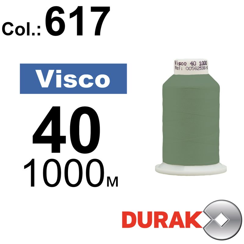 Нитки для машинной вышивки, Visco, вискоза, N40 (120D/2), длина 1000 м., цвет (0617) к4