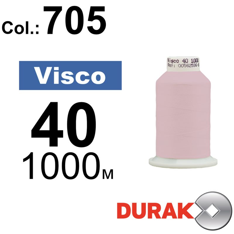 Нитки для машинної вишивки, Visco, віскоза, N40 (120D/2), довжина 1000 м., колір (0705) к5