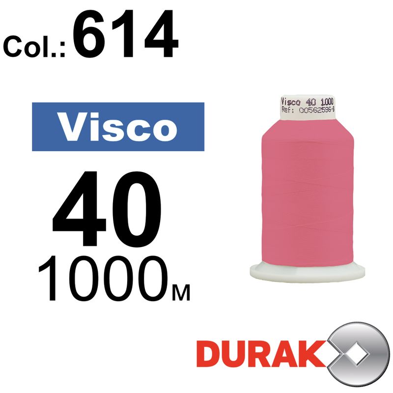 Нитки для машинной вышивки, Visco, вискоза, N40 (120D/2), длина 1000 м., цвет (0614) к5