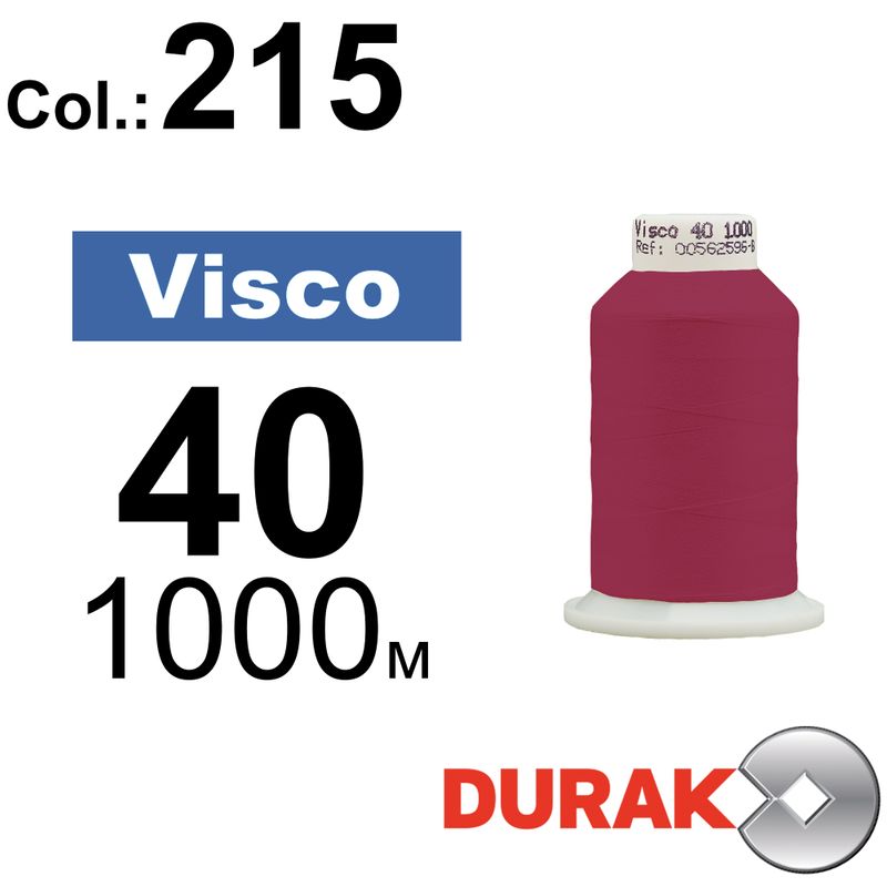 Нитки для машинної вишивки, Visco, віскоза, N40 (120D/2), довжина 1000 м., колір (0215) к5