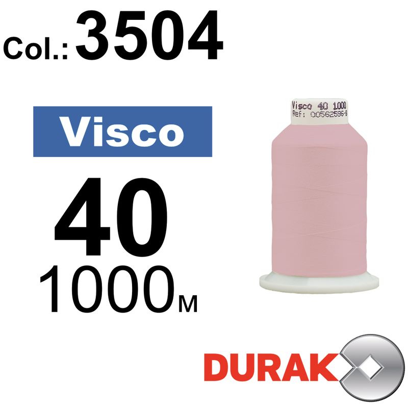 Нитки для машинной вышивки, Visco, вискоза, N40 (120D/2), длина 1000 м., цвет (3504) к5
