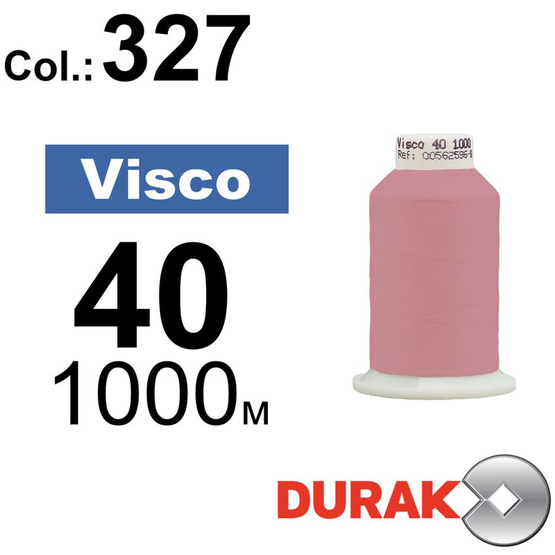 Нитки для машинної вишивки, Visco, віскоза, N40 (120D/2), довжина 1000 м., колір (0327) к5