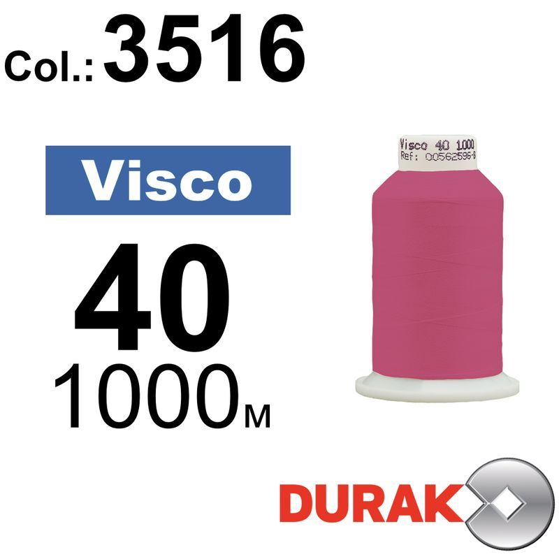 Нитки для машинной вышивки, Visco, вискоза, N40 (120D/2), длина 1000 м., цвет (3516) к5
