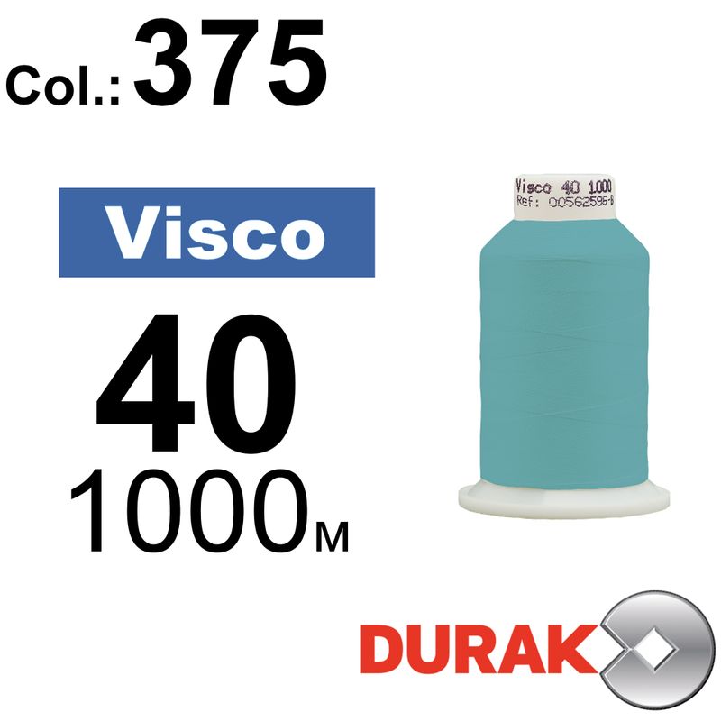 Нитки для машинної вишивки, Visco, віскоза, N40 (120D/2), довжина 1000 м., колір (0375) к6