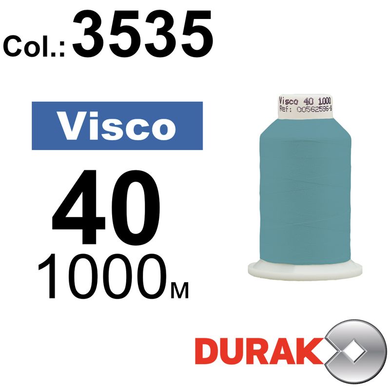 Нитки для машинной вышивки, Visco, вискоза, N40 (120D/2), длина 1000 м., цвет (3535) к6