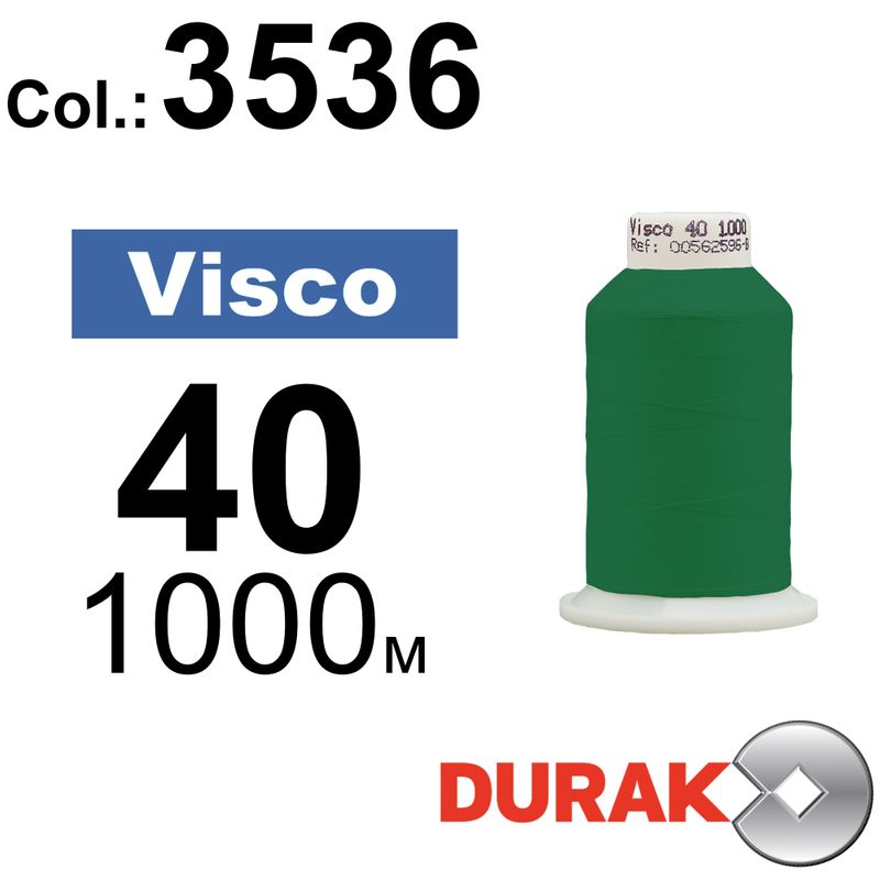 Нитки для машинной вышивки, Visco, вискоза, N40 (120D/2), длина 1000 м., цвет (3536) к6
