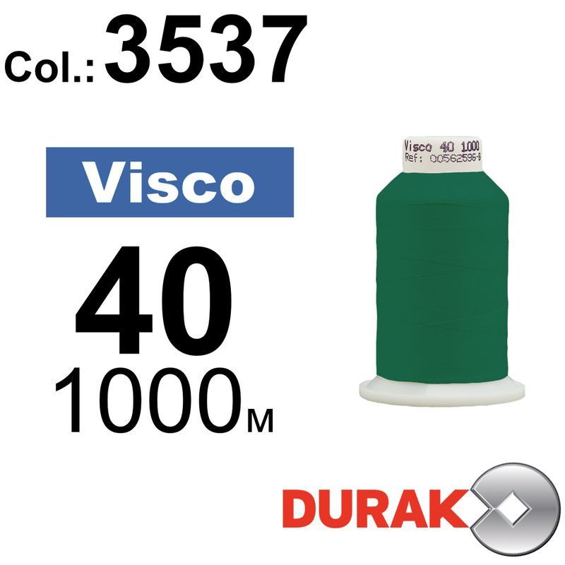 Нитки для машинной вышивки, Visco, вискоза, N40 (120D/2), длина 1000 м., цвет (3537) к6
