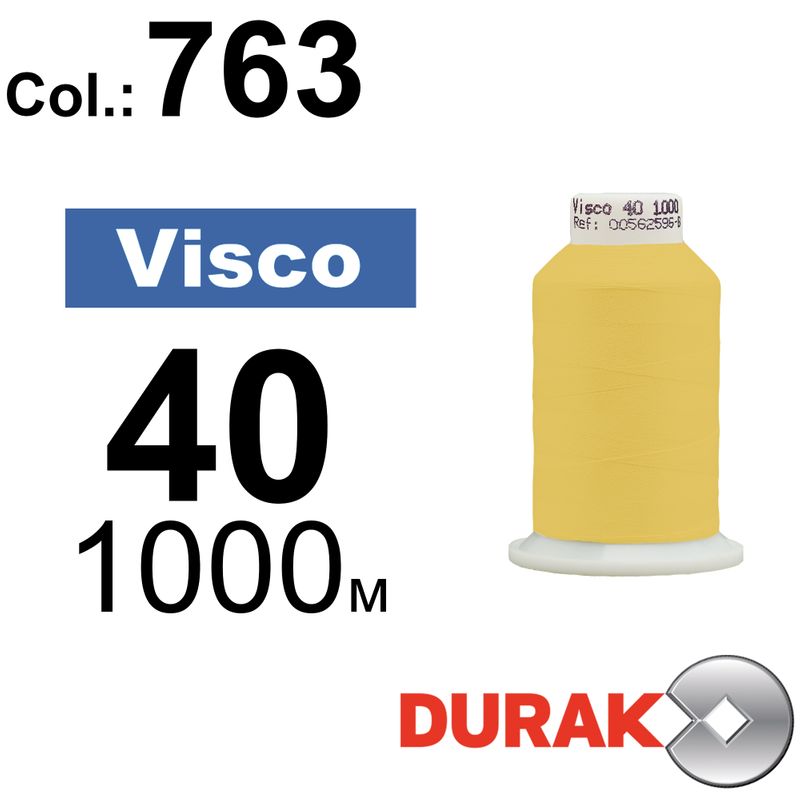Нитки для машинної вишивки, Visco, віскоза, N40 (120D/2), довжина 1000 м., колір (0763) к7