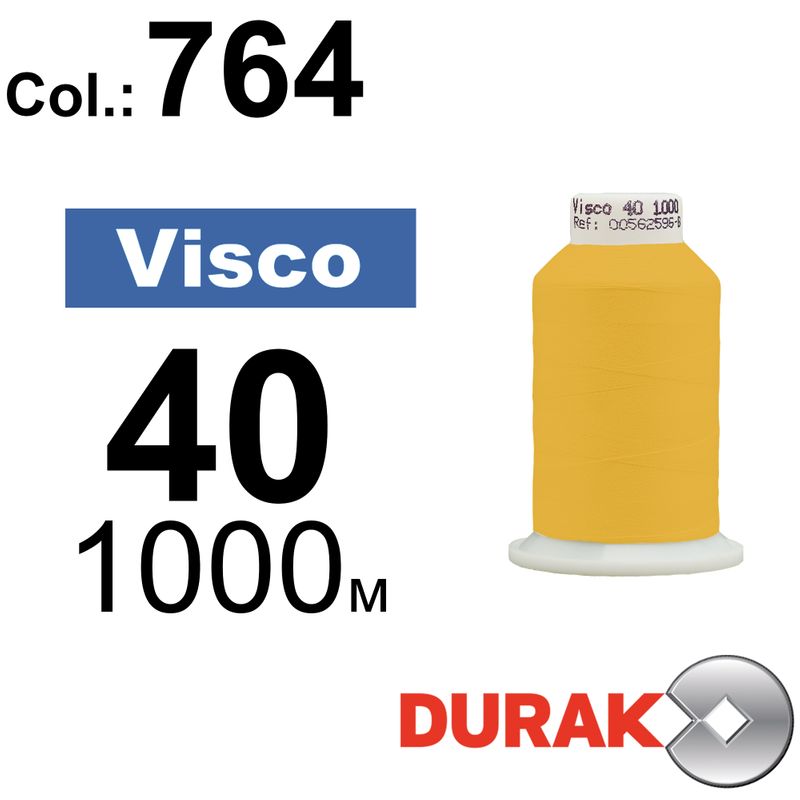 Нитки для машинної вишивки, Visco, віскоза, N40 (120D/2), довжина 1000 м., колір (0764) к7