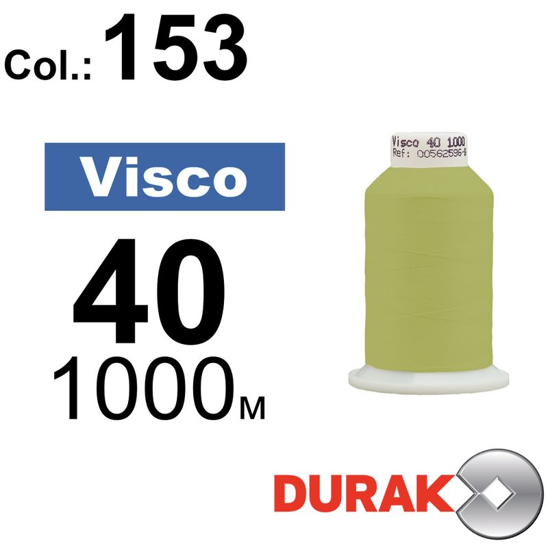 Нитки для машинной вышивки, Visco, вискоза, N40 (120D/2), длина 1000 м., цвет (0153) к8