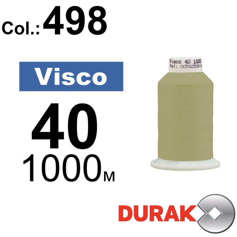 Нитки для машинної вишивки, Visco, віскоза, N40 (120D/2), довжина 1000 м., колір (0498) к8