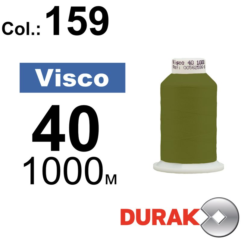 Нитки для машинной вышивки, Visco, вискоза, N40 (120D/2), длина 1000 м., цвет (0159) к8