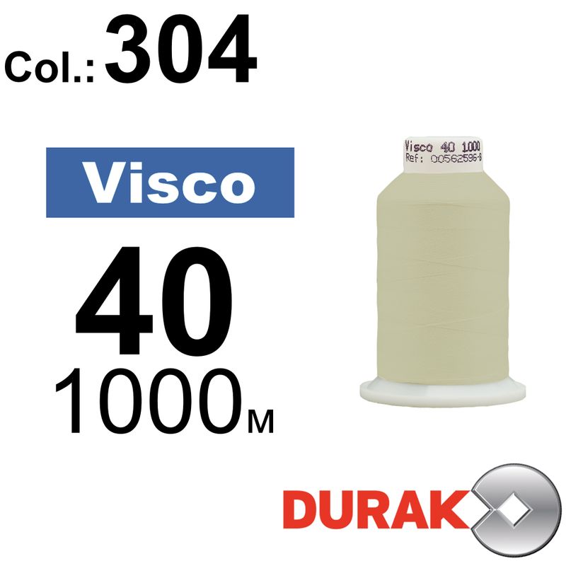 Нитки для машинної вишивки, Visco, віскоза, N40 (120D/2), довжина 1000 м., колір (0304) к9