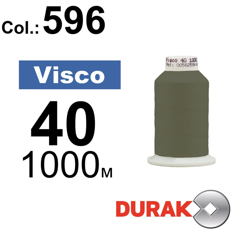 Нитки для машинной вышивки, Visco, вискоза, N40 (120D/2), длина 1000 м., цвет (0596) к9