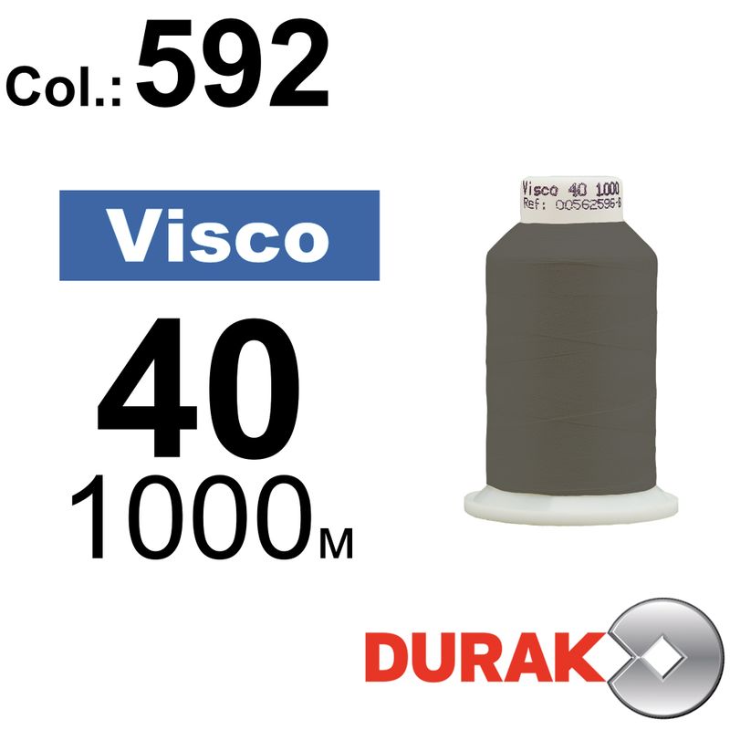 Нитки для машинной вышивки, Visco, вискоза, N40 (120D/2), длина 1000 м., цвет (0592) к9
