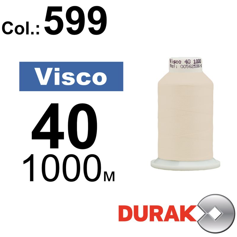Нитки для машинной вышивки, Visco, вискоза, N40 (120D/2), длина 1000 м., цвет (0599) к10