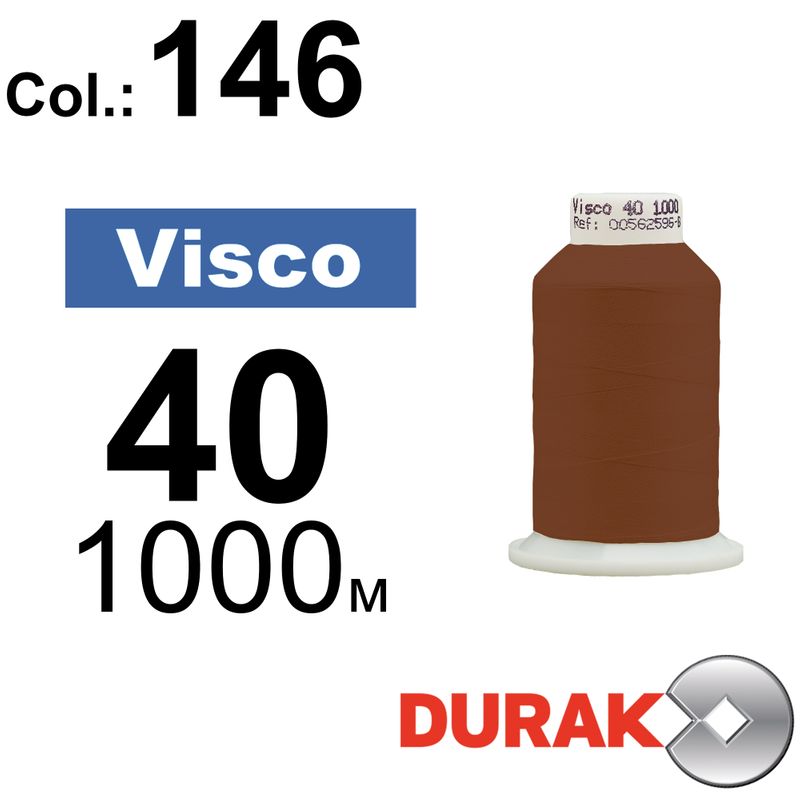 Нитки для машинной вышивки, Visco, вискоза, N40 (120D/2), длина 1000 м., цвет (0146) к10