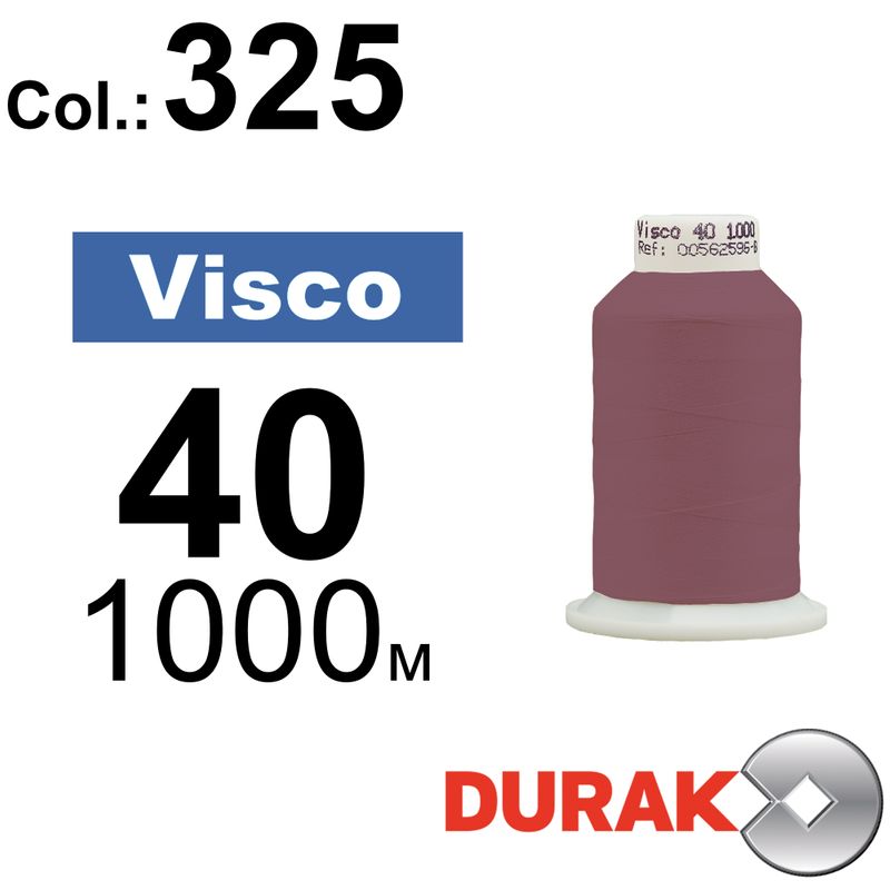 Нитки для машинної вишивки, Visco, віскоза, N40 (120D/2), довжина 1000 м., колір (0325) к11