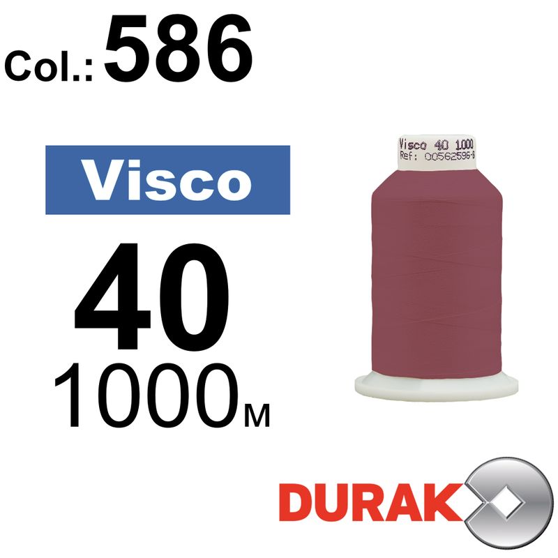 Нитки для машинной вышивки, Visco, вискоза, N40 (120D/2), длина 1000 м., цвет (0586) к11