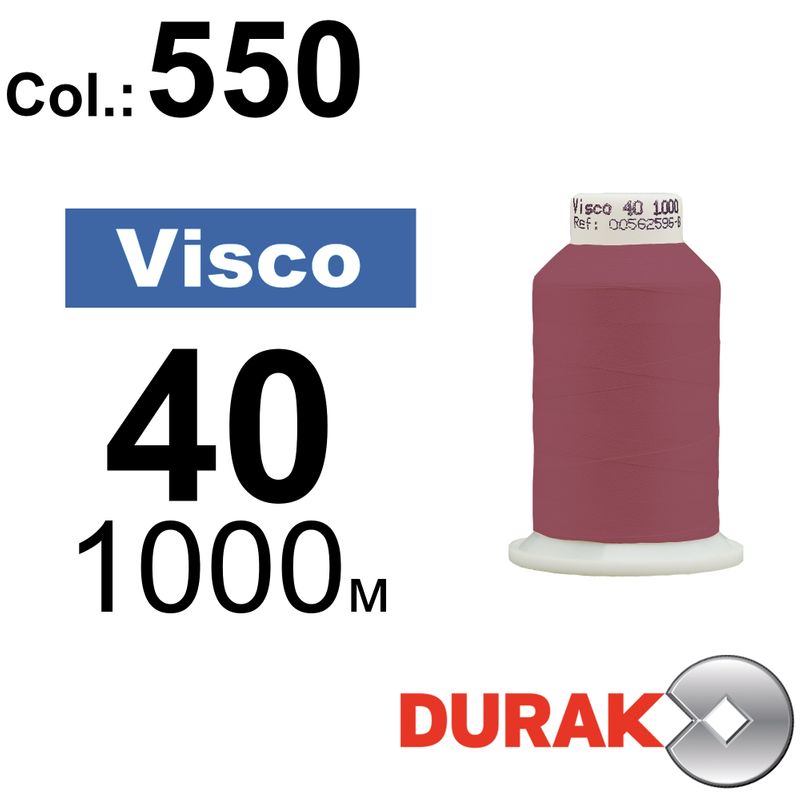 Нитки для машинной вышивки, Visco, вискоза, N40 (120D/2), длина 1000 м., цвет (0550) к11