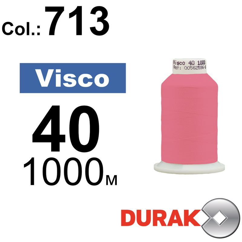 Нитки для машинної вишивки, Visco, віскоза, N40 (120D/2), довжина 1000 м., колір (0713) к11