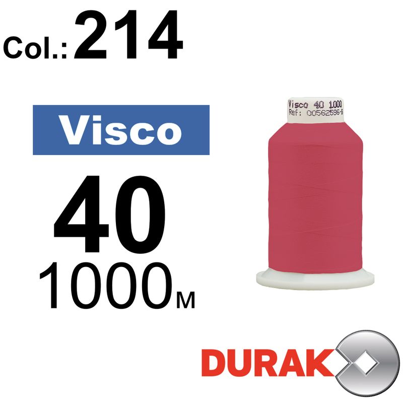Нитки для машинной вышивки, Visco, вискоза, N40 (120D/2), длина 1000 м., цвет (0214) к11