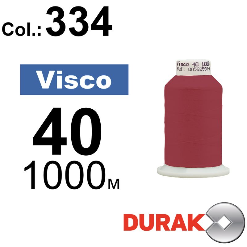 Нитки для машинної вишивки, Visco, віскоза, N40 (120D/2), довжина 1000 м., колір (0334) к11