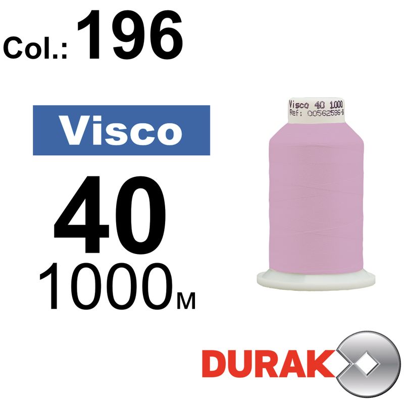 Нитки для машинной вышивки, Visco, вискоза, N40 (120D/2), длина 1000 м., цвет (0196) к12