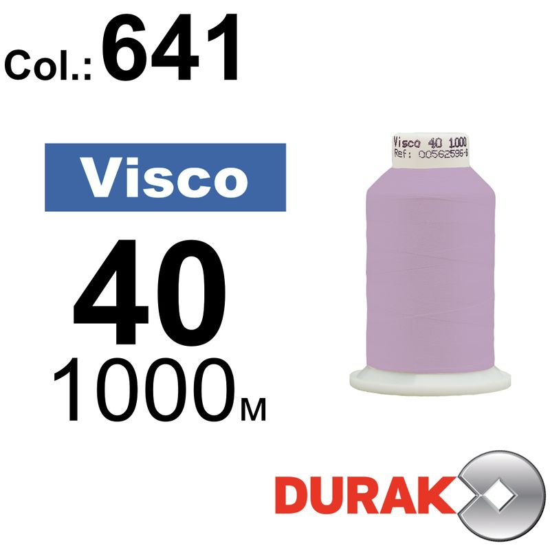 Нитки для машинної вишивки, Visco, віскоза, N40 (120D/2), довжина 1000 м., колір (0641) к13