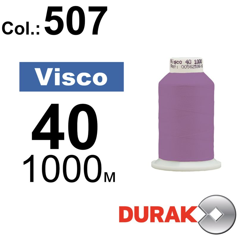 Нитки для машинної вишивки, Visco, віскоза, N40 (120D/2), довжина 1000 м., колір (0507) к13