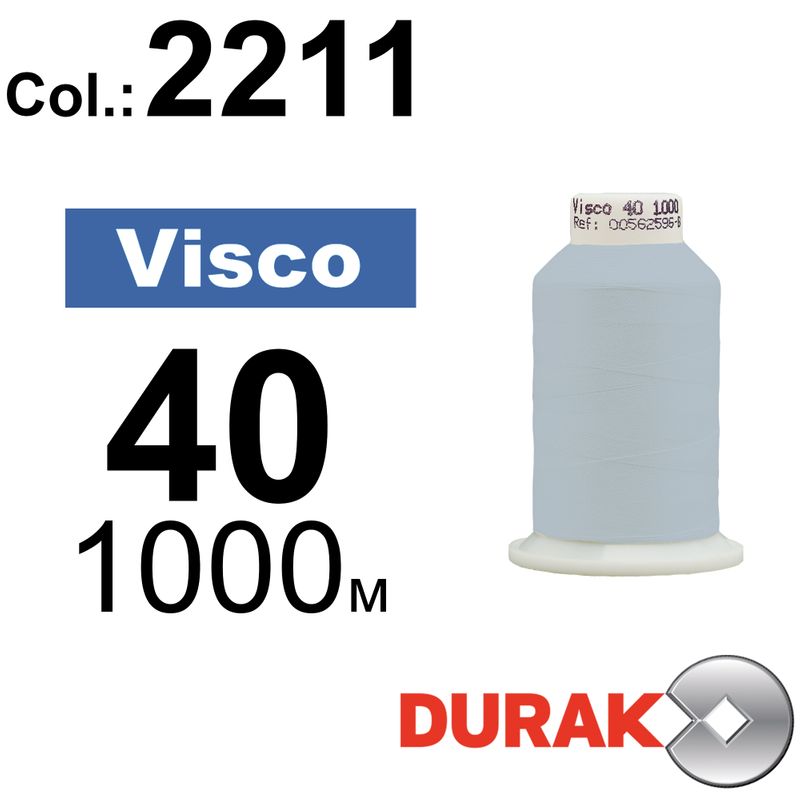 Нитки для машинної вишивки, Visco, віскоза, N40 (120D/2), довжина 1000 м., колір (2211) к13