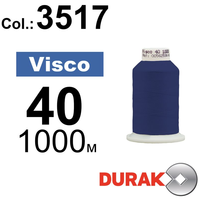 Нитки для машинной вышивки, Visco, вискоза, N40 (120D/2), длина 1000 м., цвет (3517) к13