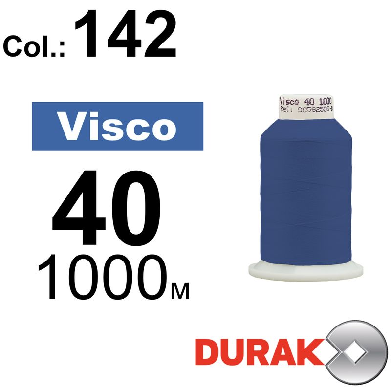Нитки для машинной вышивки, Visco, вискоза, N40 (120D/2), длина 1000 м., цвет (0142) к14