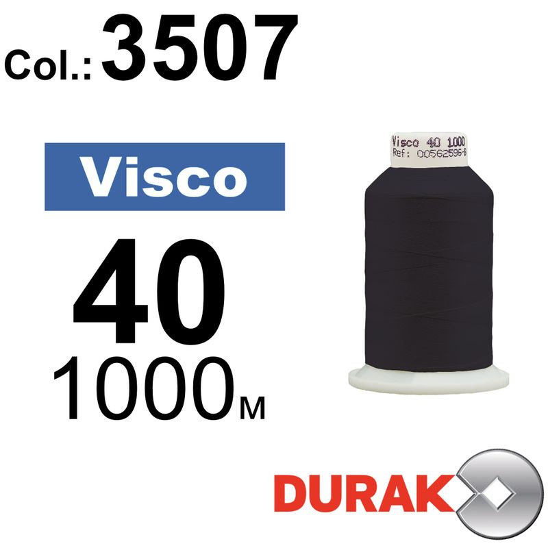 Нитки для машинной вышивки, Visco, вискоза, N40 (120D/2), длина 1000 м., цвет (3507) к14