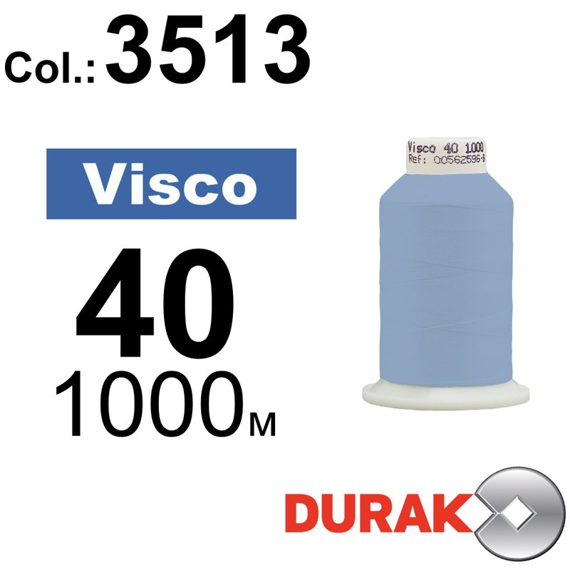 Нитки для машинной вышивки, Visco, вискоза, N40 (120D/2), длина 1000 м., цвет (3513) к15