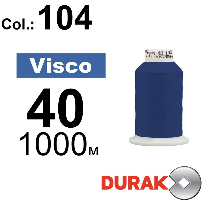 Нитки для машинной вышивки, Visco, вискоза, N40 (120D/2), длина 1000 м., цвет (0104) к15