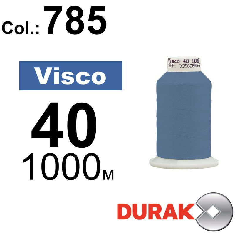 Нитки для машинної вишивки, Visco, віскоза, N40 (120D/2), довжина 1000 м., колір (0785) к15