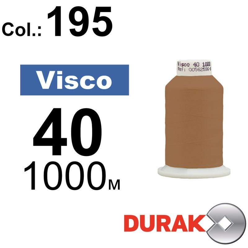Нитки для машинной вышивки, Visco, вискоза, N40 (120D/2), длина 1000 м., цвет (0195) к16