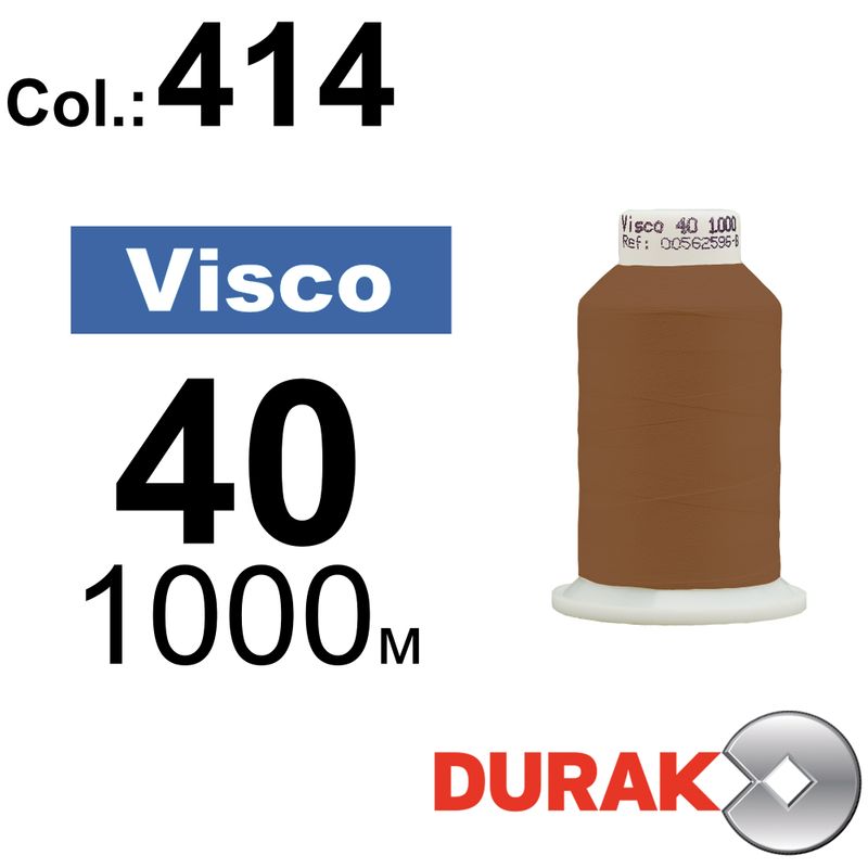 Нитки для машинної вишивки, Visco, віскоза, N40 (120D/2), довжина 1000 м., колір (0414) к16