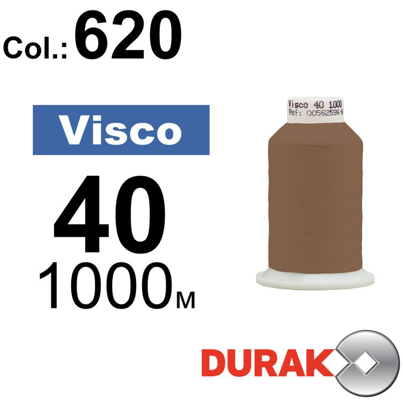 Нитки для машинной вышивки, Visco, вискоза, N40 (120D/2), длина 1000 м., цвет (0620) к16