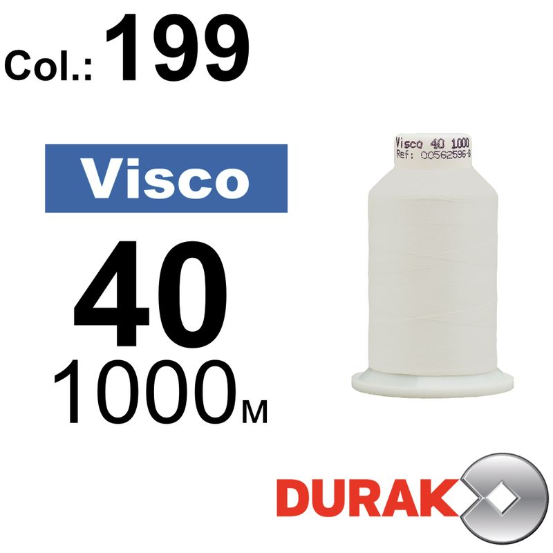 Нитки для машинной вышивки, Visco, вискоза, N40 (120D/2), длина 1000 м., цвет (0199) к17