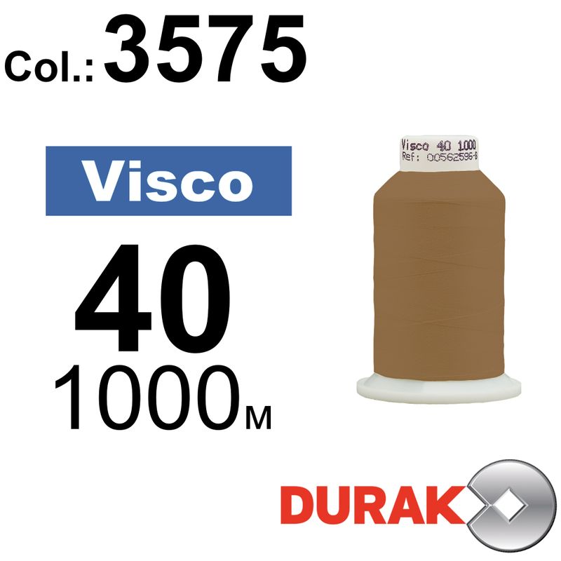 Нитки для машинной вышивки, Visco, вискоза, N40 (120D/2), длина 1000 м., цвет (3575) к17
